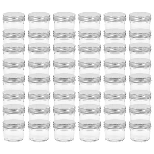 Marmeladengläser mit Silbernen Deckeln 48 Stk. 110 ml