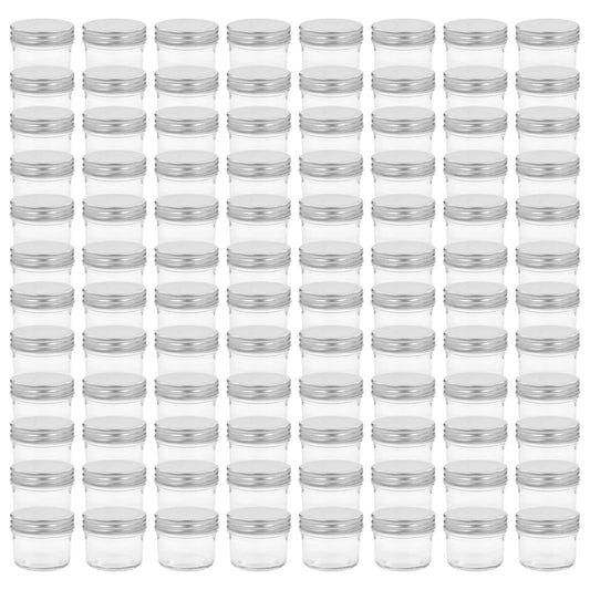 Marmeladengläser mit Silbernen Deckeln 96 Stk. 110 ml