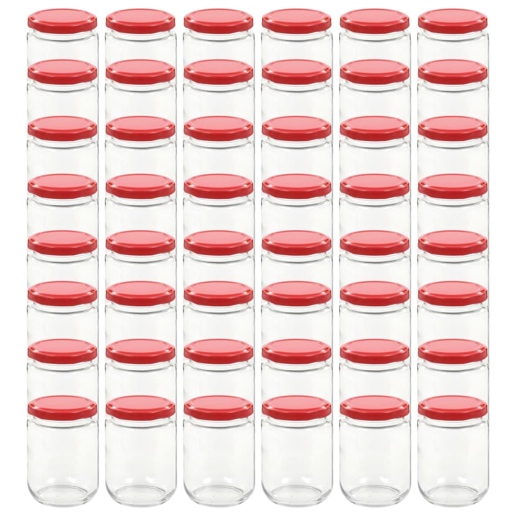 Marmeladengläser mit Rotem Deckel 48 Stk. 230 ml