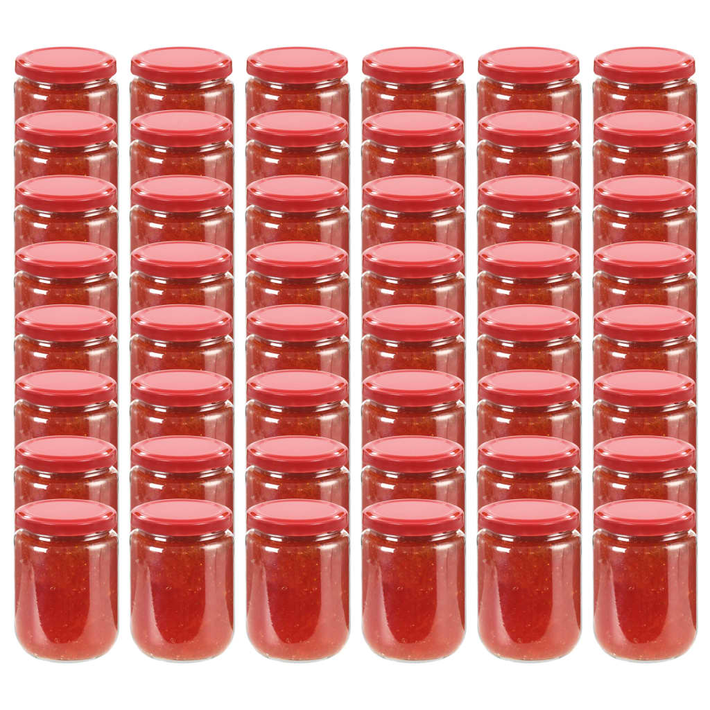 Marmeladengläser mit Rotem Deckel 48 Stk. 230 ml