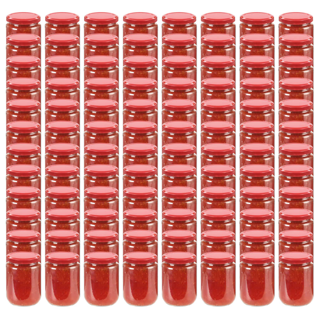 Marmeladengläser mit Rotem Deckel 96 Stk. 230 ml