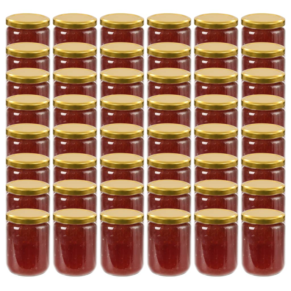 Marmeladengläser mit Goldenem Deckel 48 Stk. 230 ml
