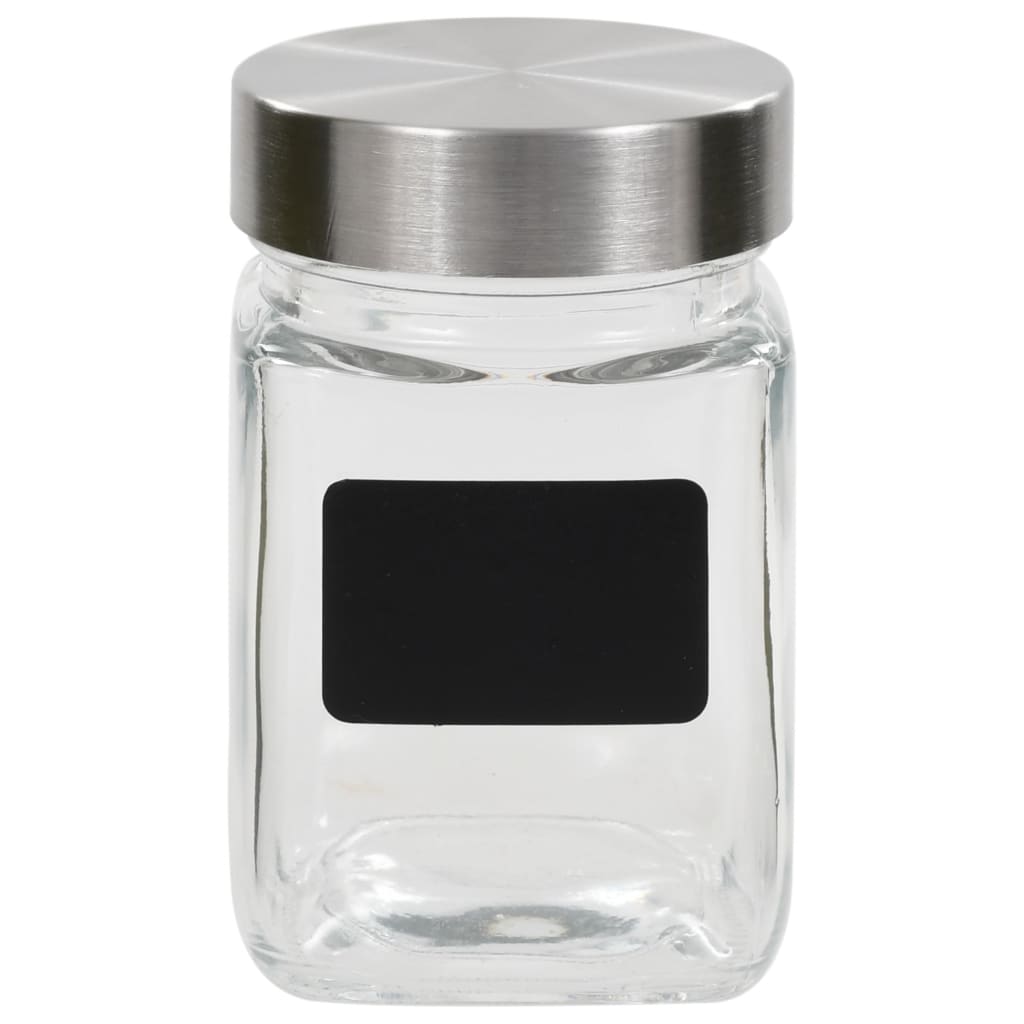 Opbevaringsglas med klistermærker 24 stk 300 ml