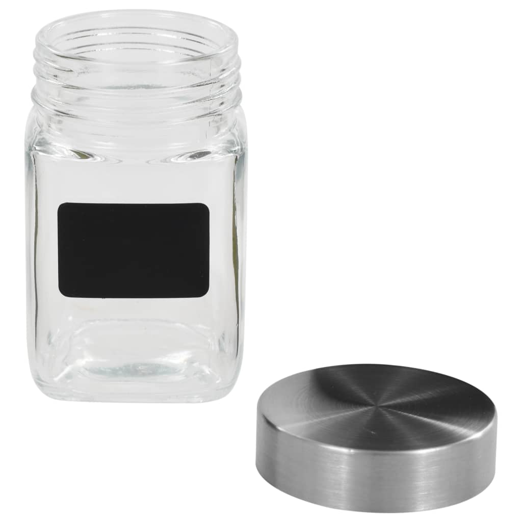 Opbevaringsglas med klistermærker 24 stk 300 ml