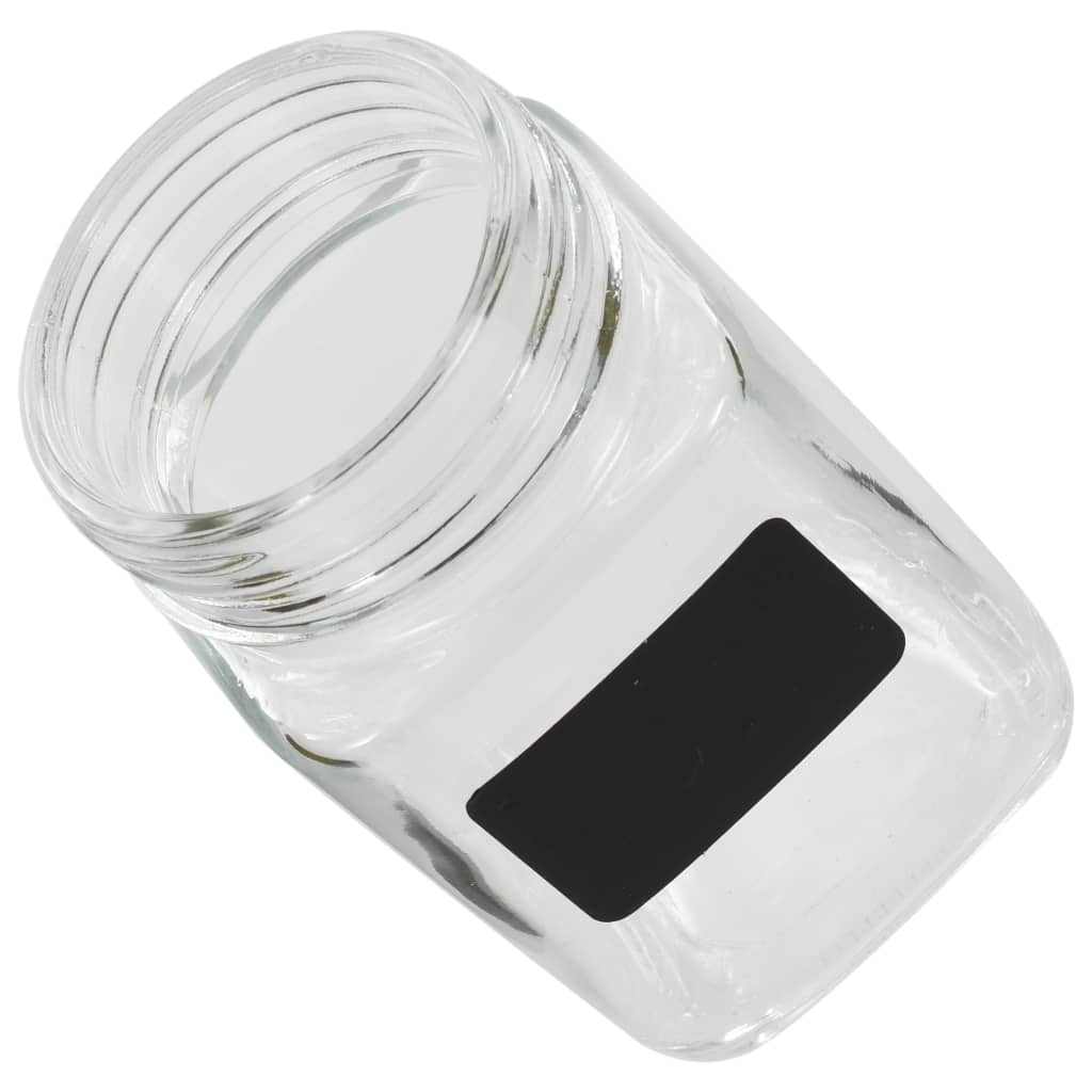 Opbevaringsglas med klistermærker 24 stk 300 ml