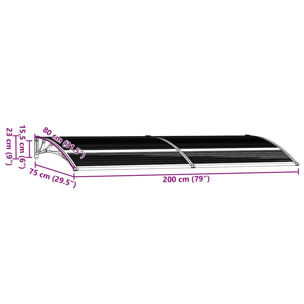 Canopy Sort 200x75 cm PC