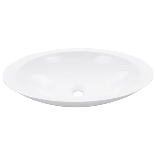 Waschbecken 59,3 x 35,1 x 10,7 cm Mineralguss/Marmorguss Weiß