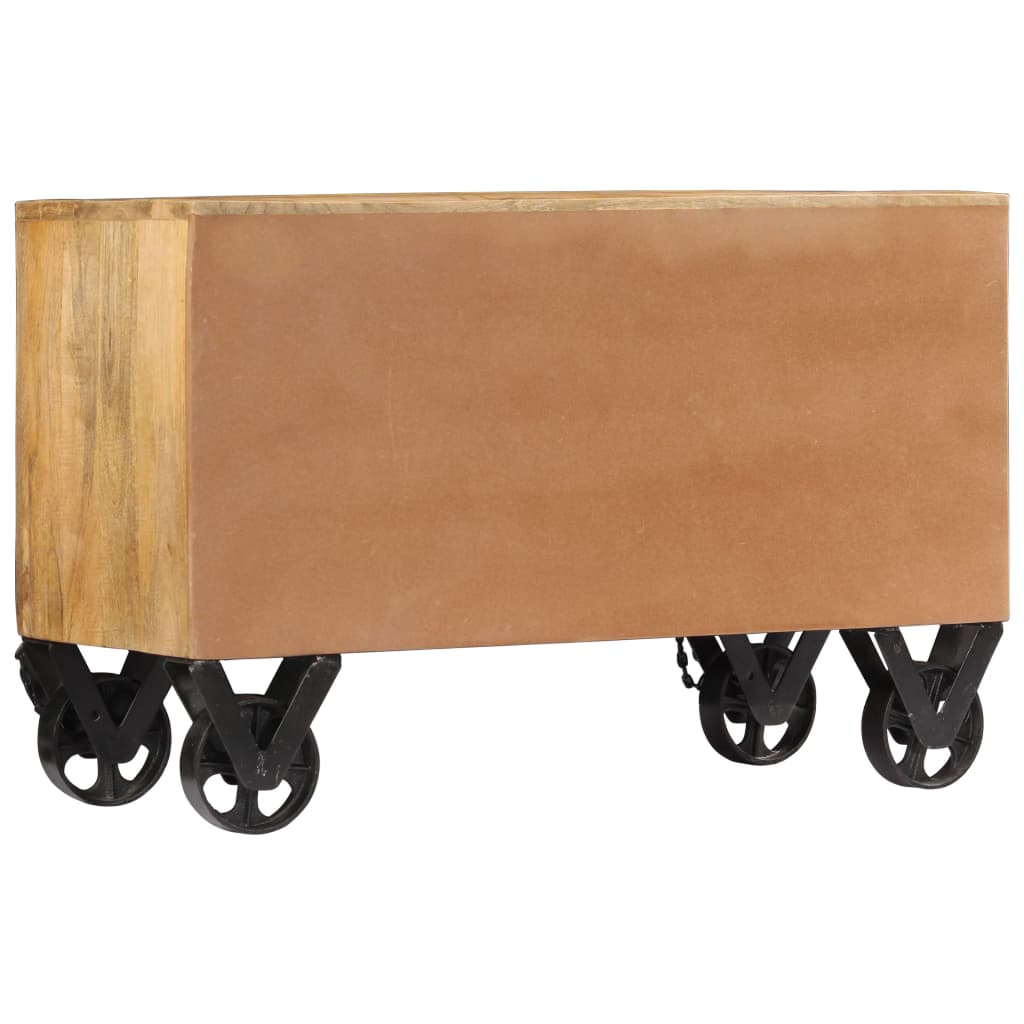Skoskab 86 x 35 x 55 cm massivt mangotræ