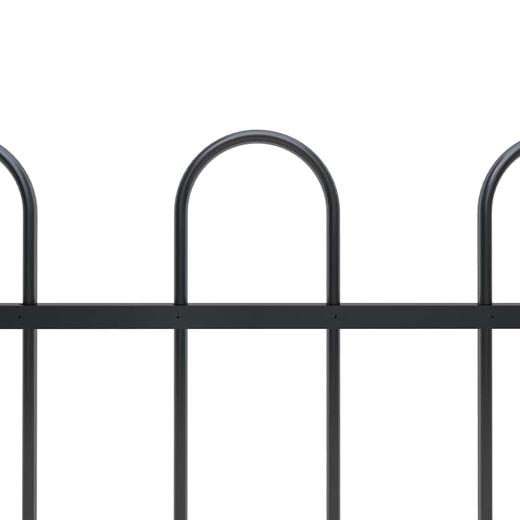 Havehegn med jerndesign stål 1,8 m sort