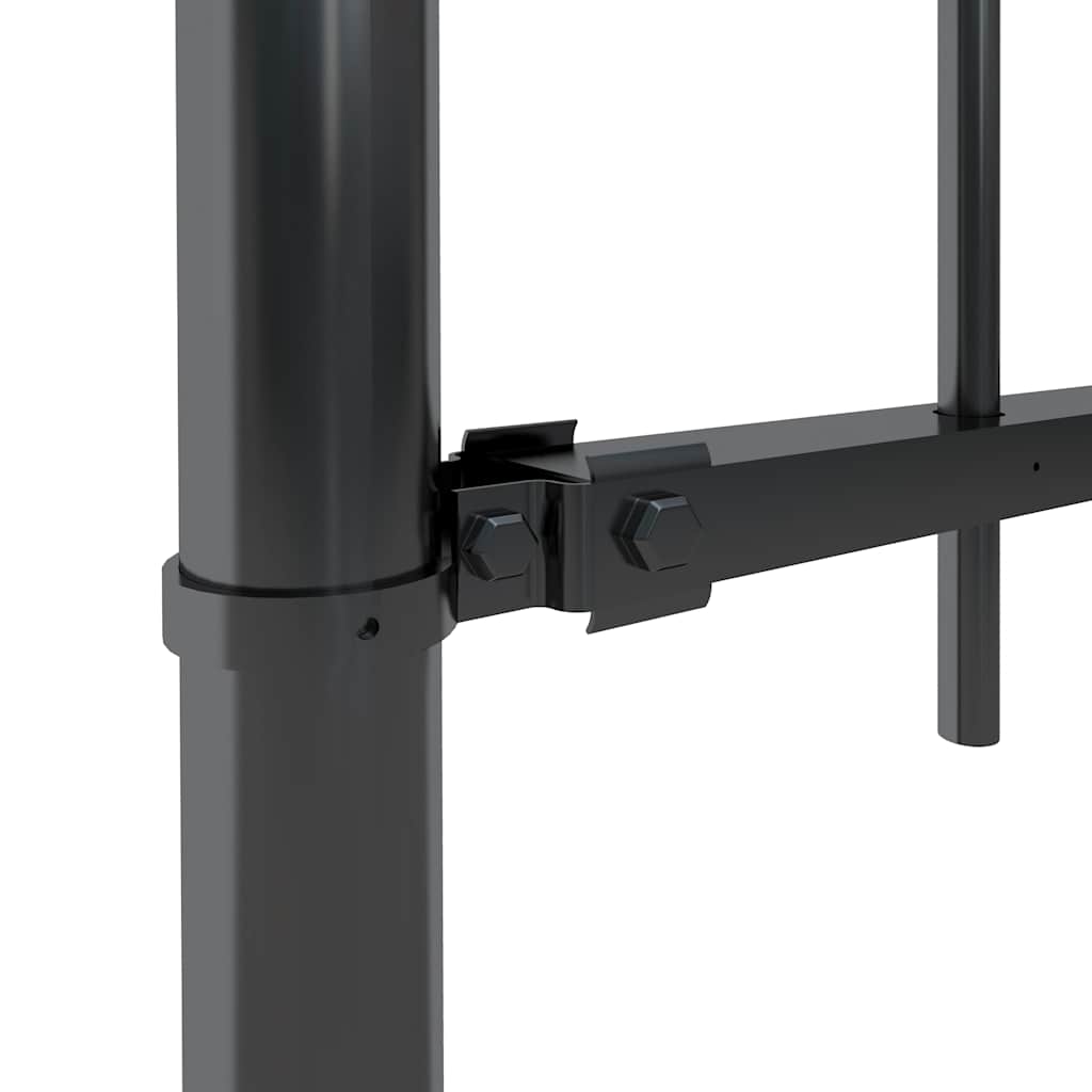 Havehegn med jerndesign stål 1,8 m sort