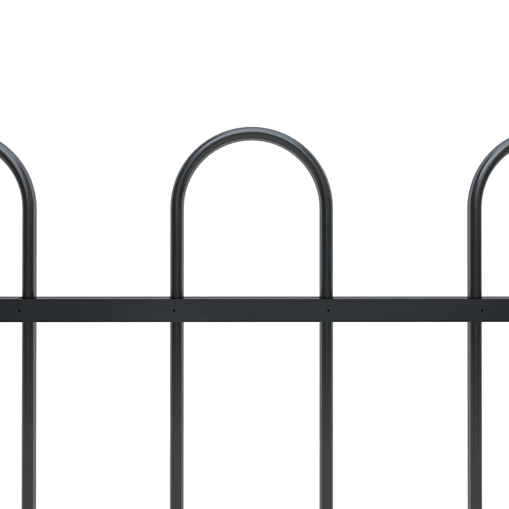 Havehegn med jerndesign stål 1,8 m sort