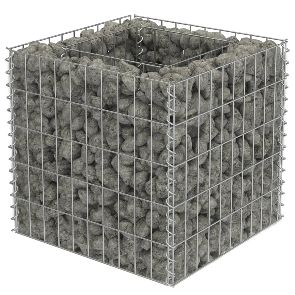 Gabion højbed galvaniseret stål 50×50×50 cm