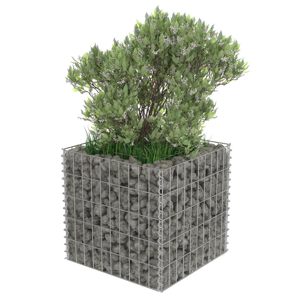 Gabion højbed galvaniseret stål 50×50×50 cm
