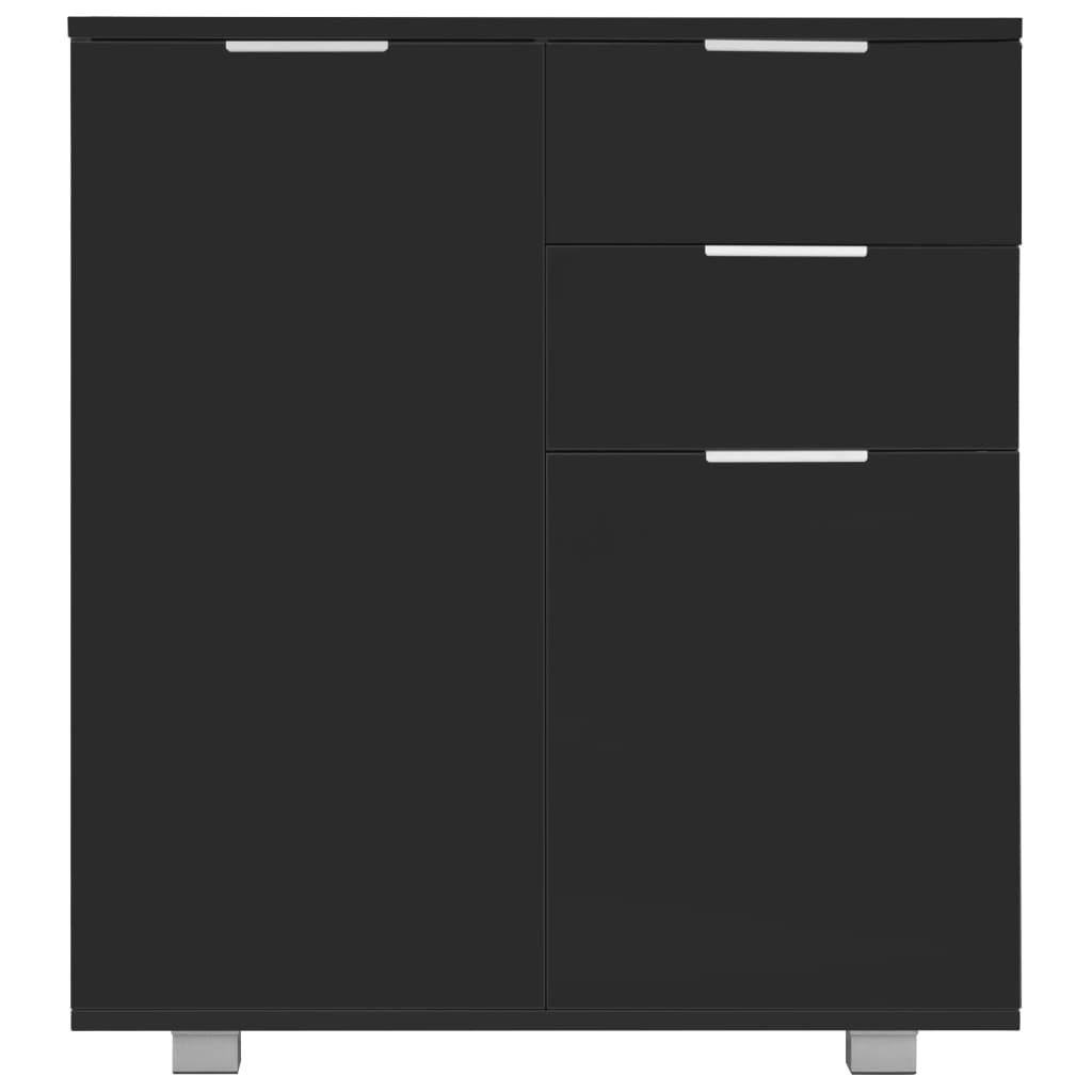 Sideboard Hochglanz-Schwarz 71x35x80 cm Holzwerkstoff