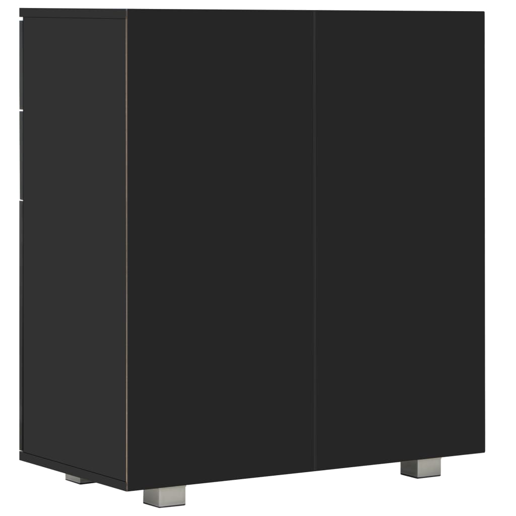 Sideboard Hochglanz-Schwarz 71x35x80 cm Holzwerkstoff