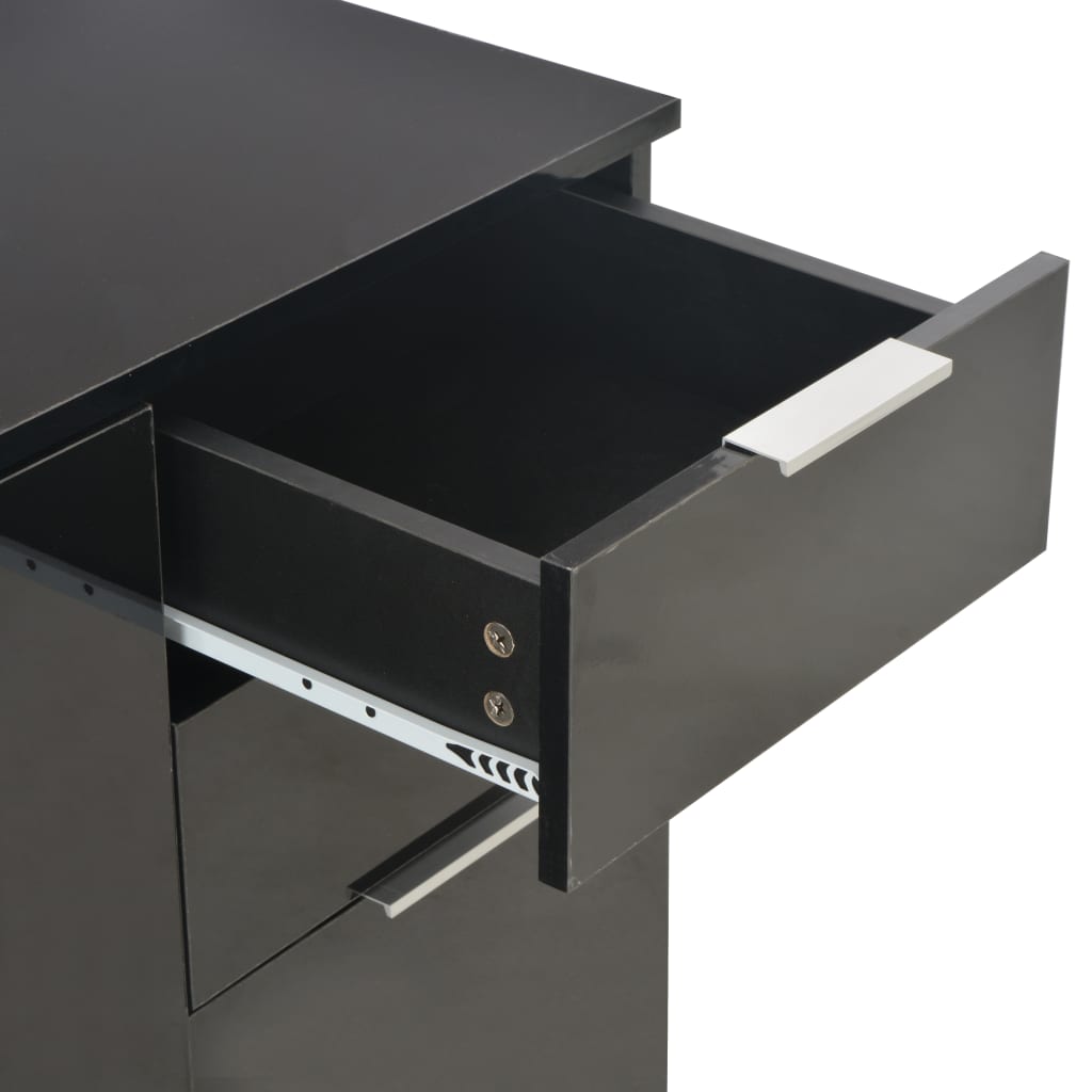 Sideboard Hochglanz-Schwarz 71x35x80 cm Holzwerkstoff