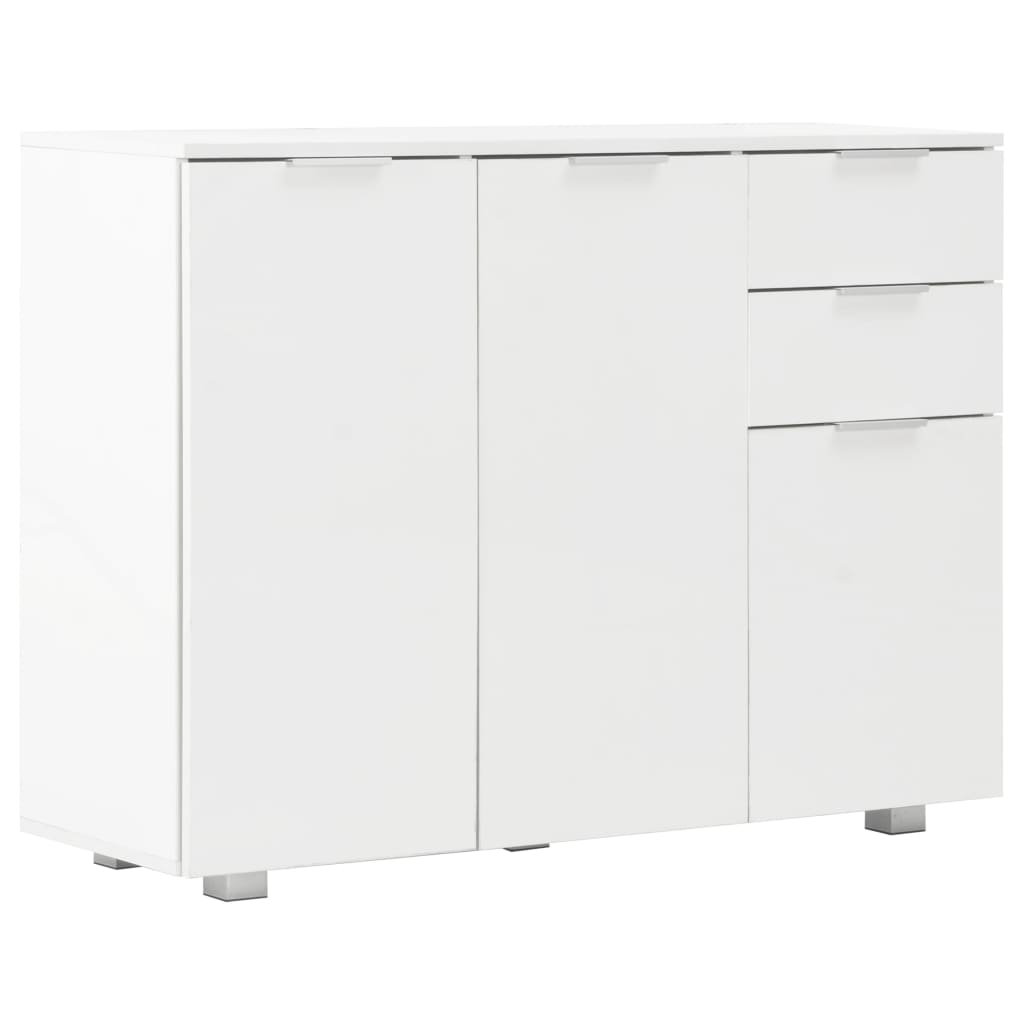 Skænk Højglans Hvid 107x35x80,5 cm