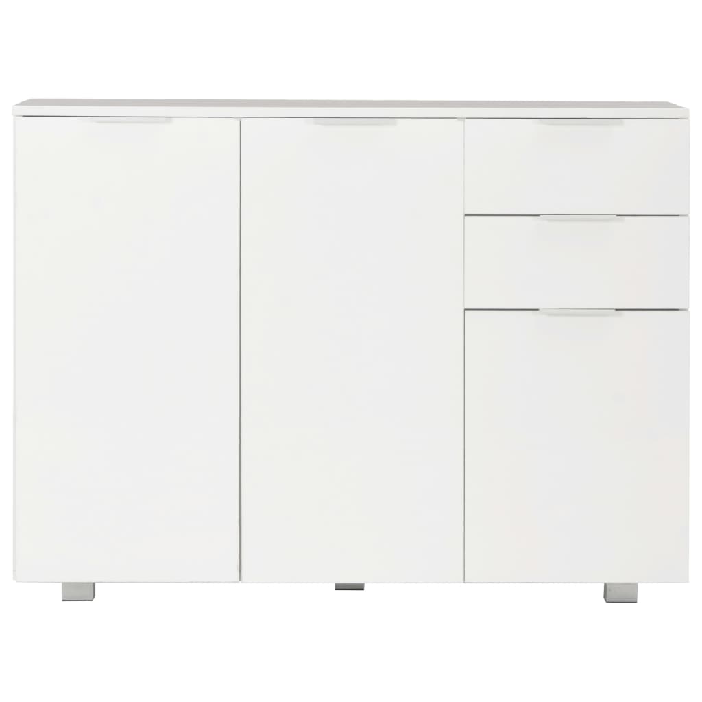 Skænk Højglans Hvid 107x35x80,5 cm