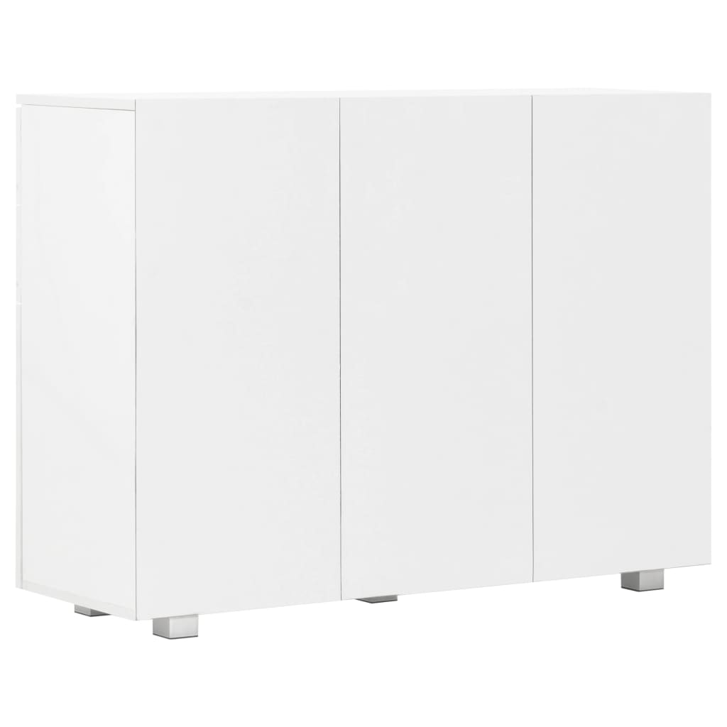 Skænk Højglans Hvid 107x35x80,5 cm