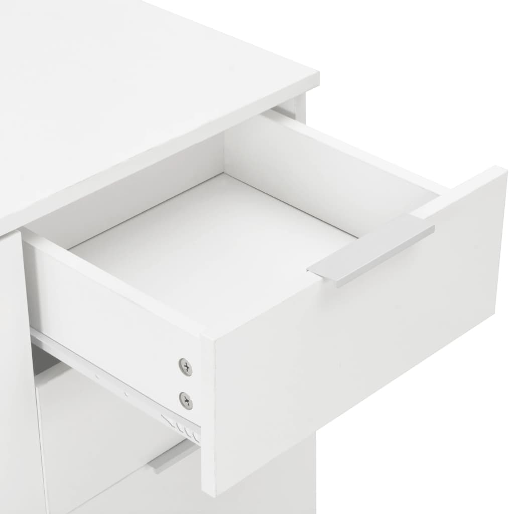 Skænk Højglans Hvid 107x35x80,5 cm