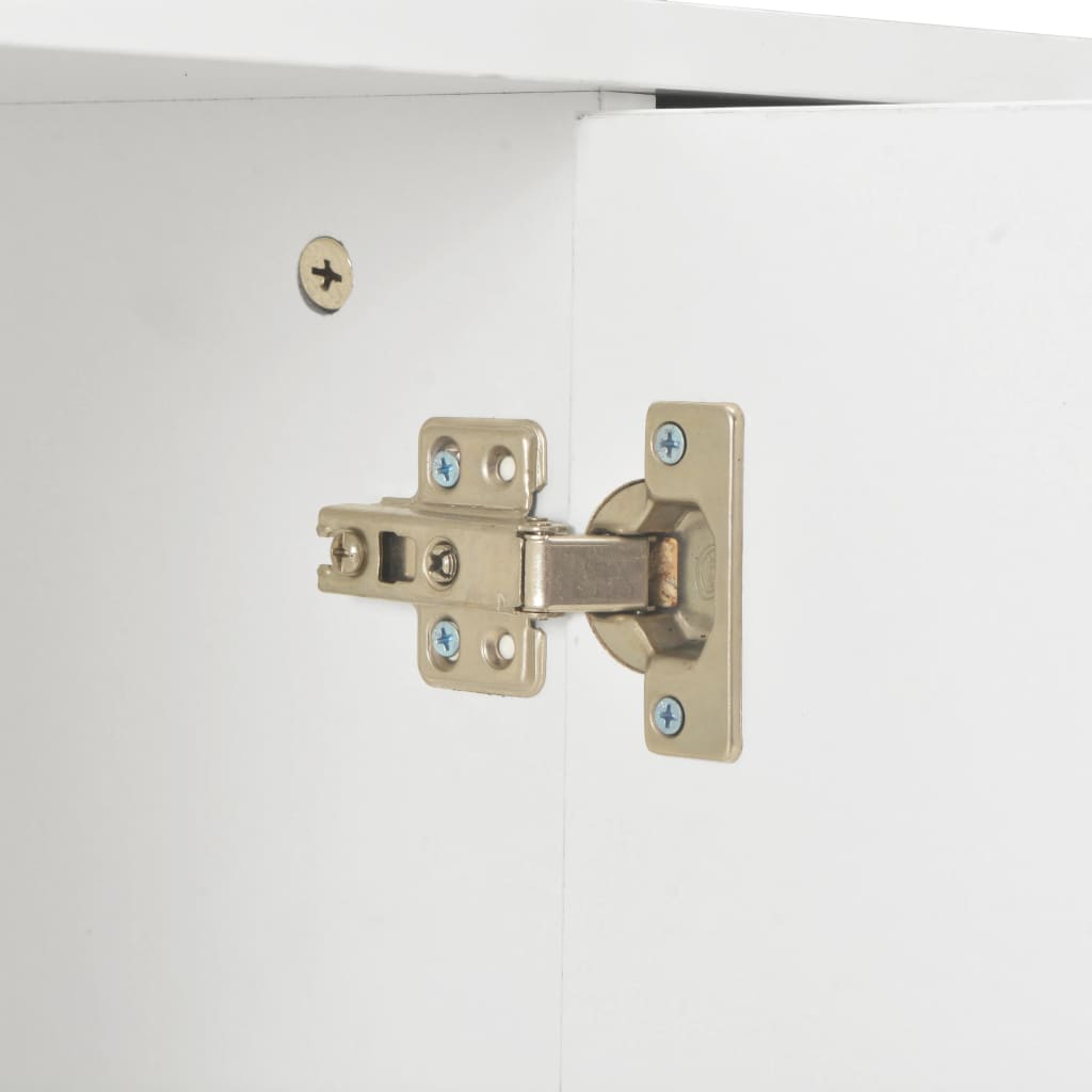 Skænk Højglans Hvid 107x35x80,5 cm
