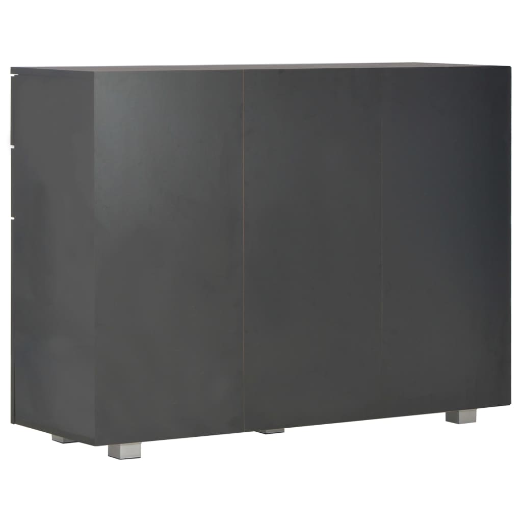 Skænk Højglans Sort 107x35x80,5 cm