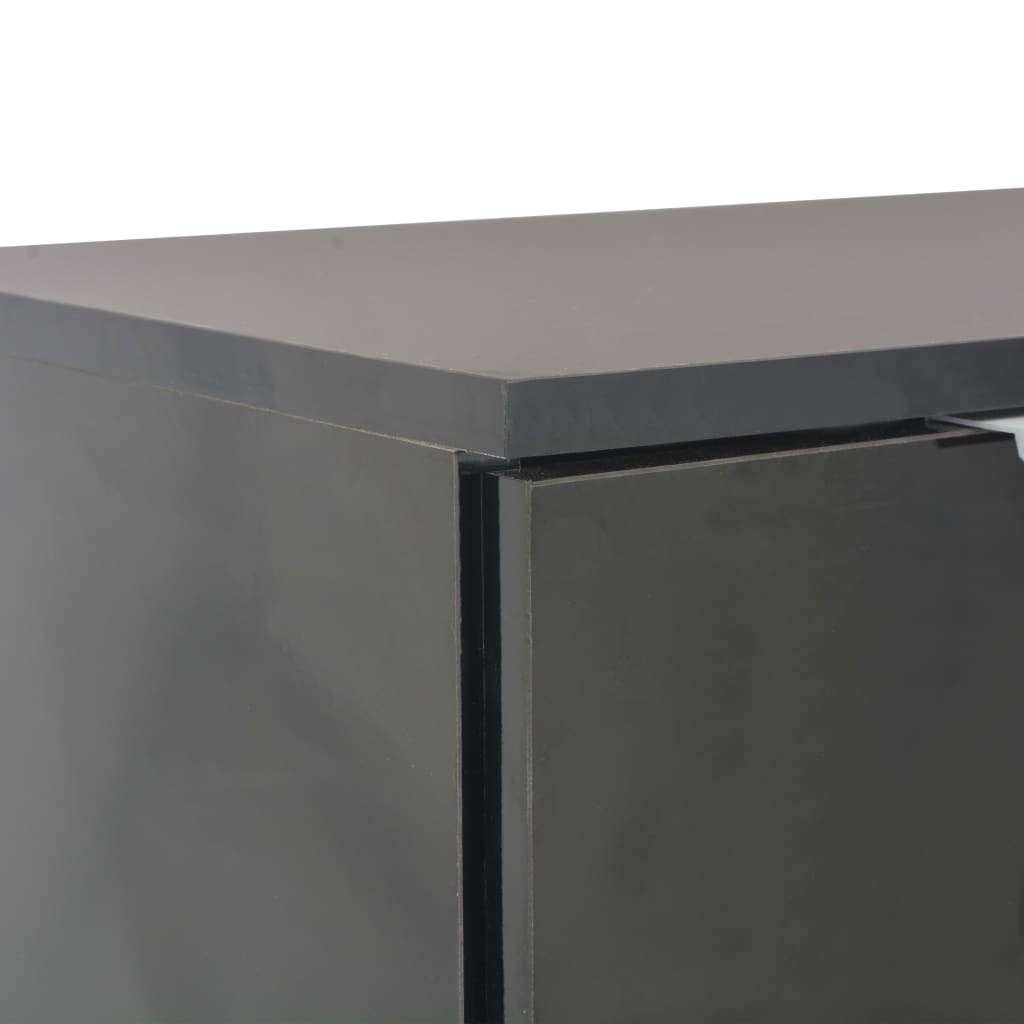 Skænk Højglans Sort 107x35x80,5 cm