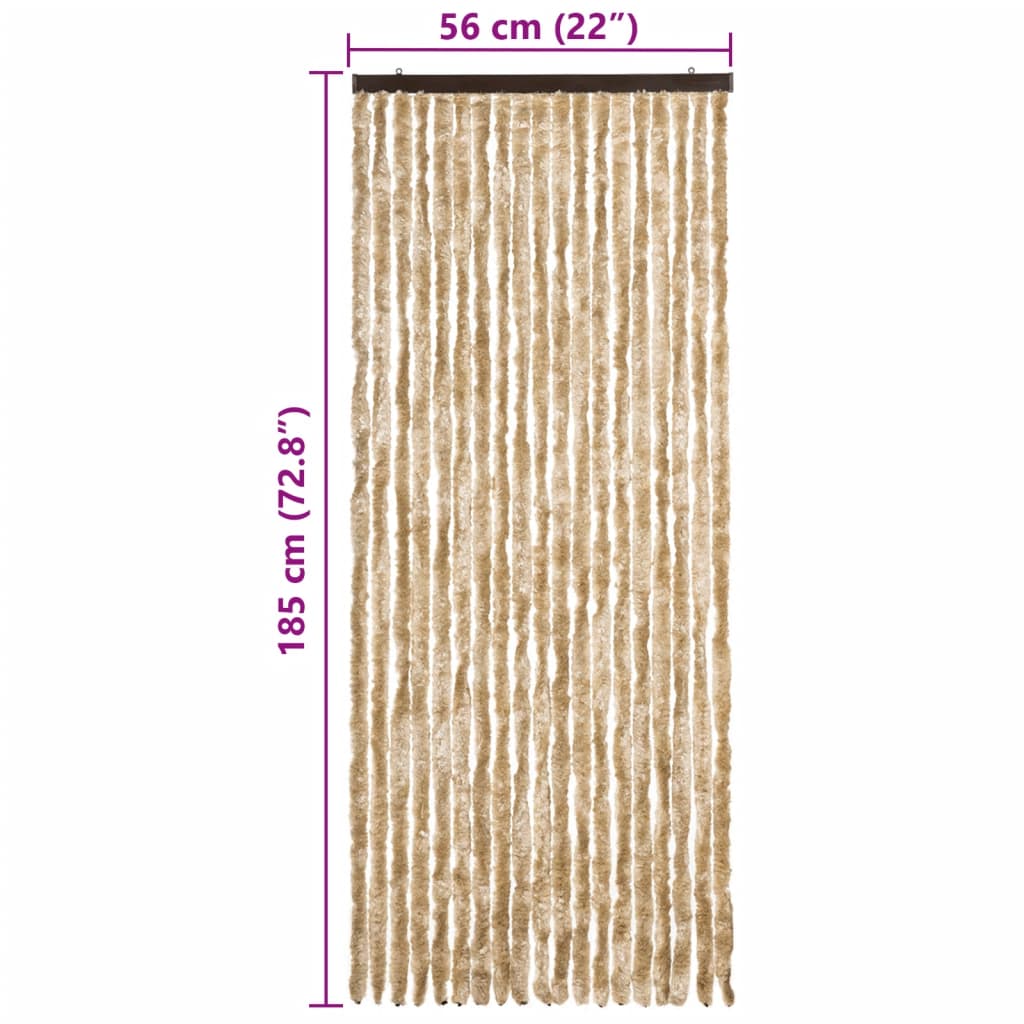 Insektenschutz-Vorhang Beige 56x185 cm Chenille