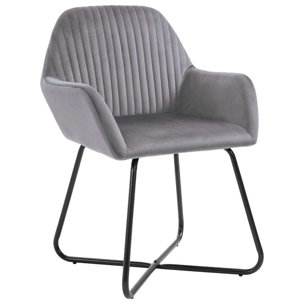 Spisestuestole 2 stk. Grey Velvet