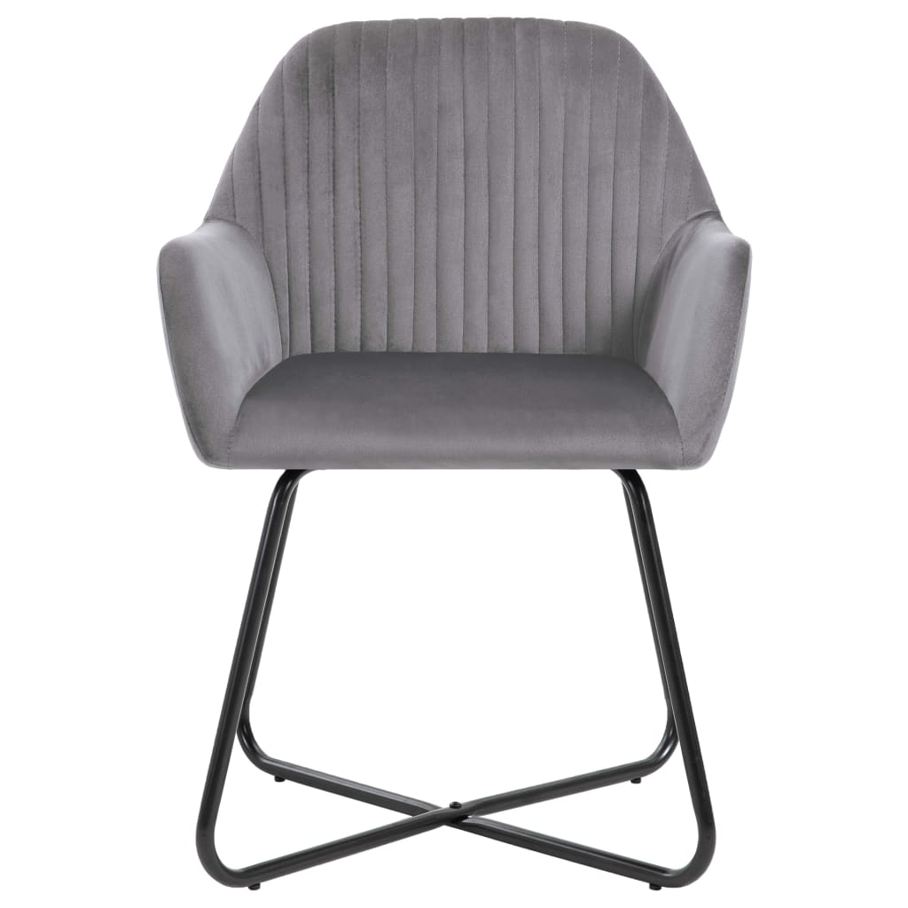 Spisestuestole 2 stk. Grey Velvet