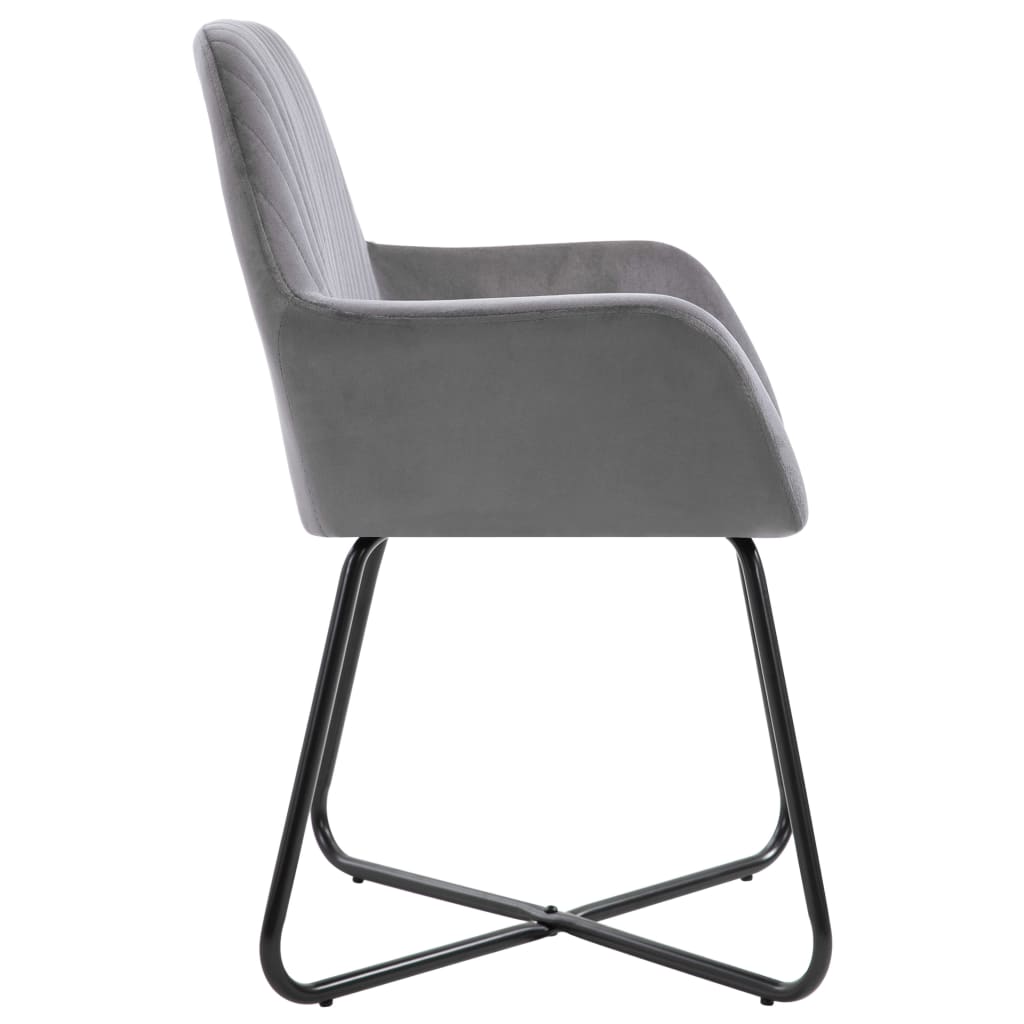 Spisestuestole 2 stk. Grey Velvet