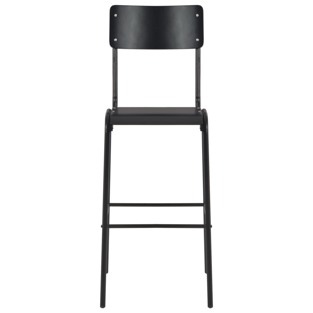 3-teiliges Bar-Set Stahl Schwarz