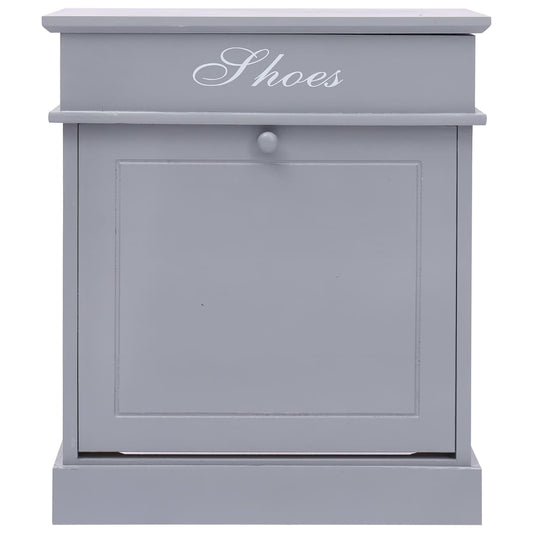 Schuhschrank Grau 50 x 28 x 58 cm Paulownia Holz