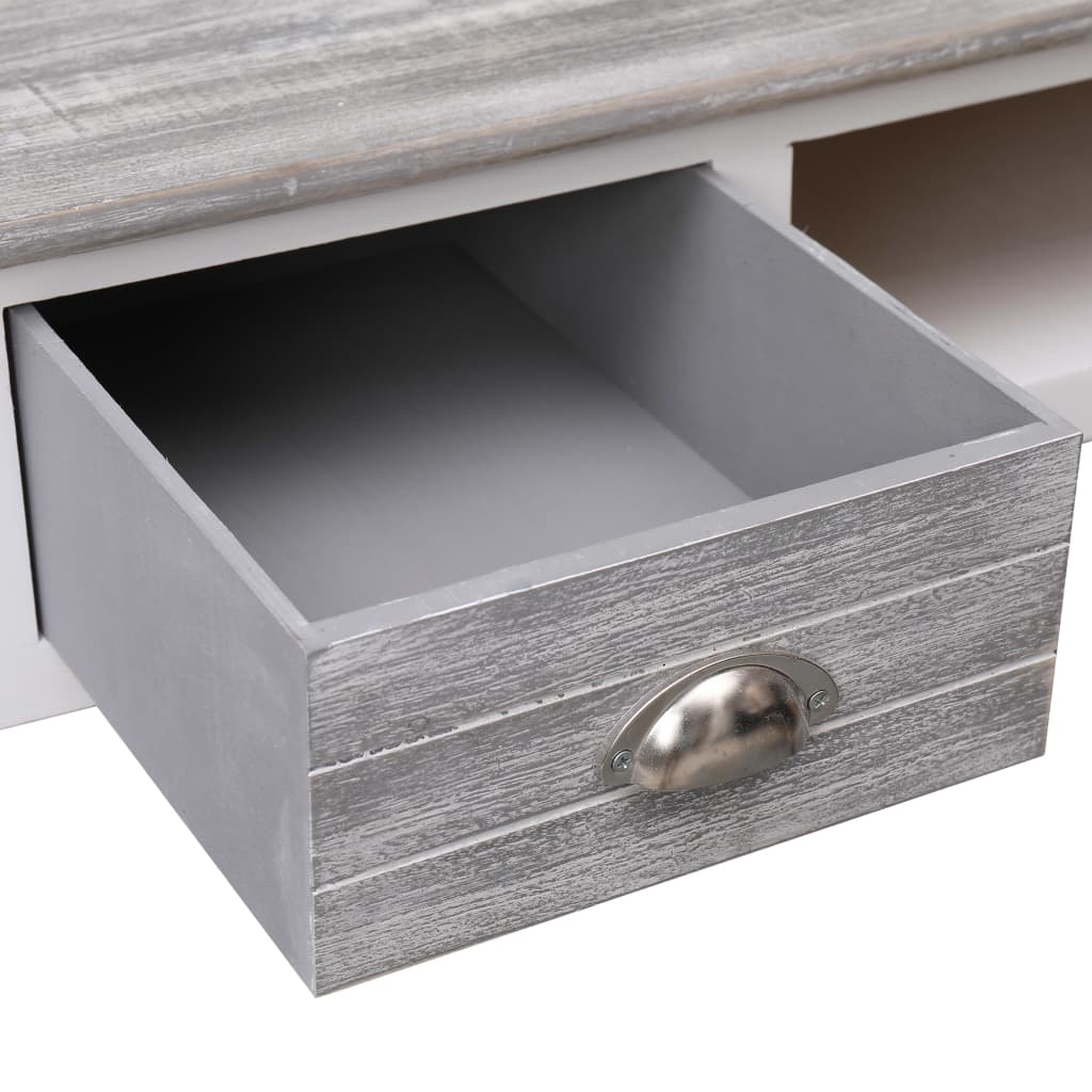 Skrivebord Grå 110×45×76 cm Træ