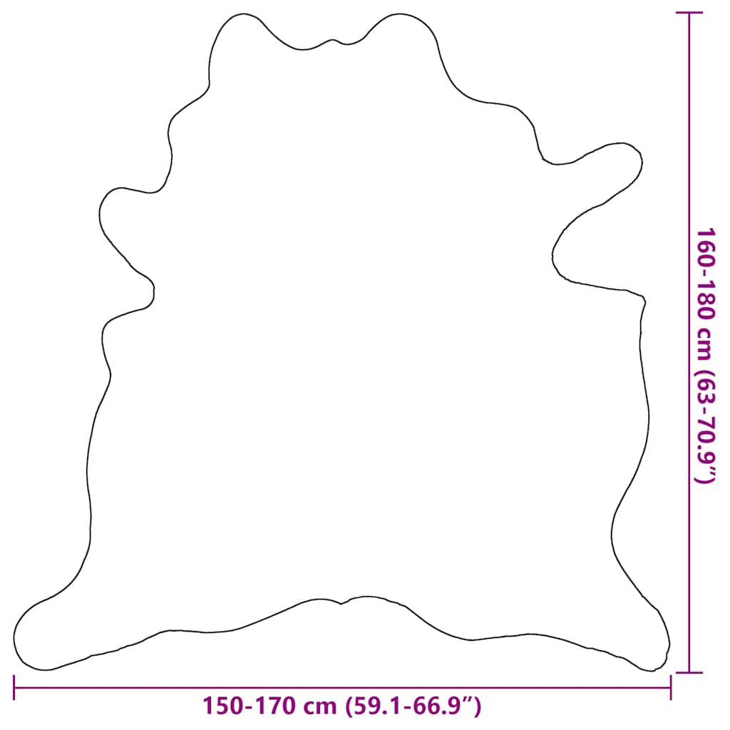 Tæppe Ægte Koskind Sort og Hvid 150x170 cm