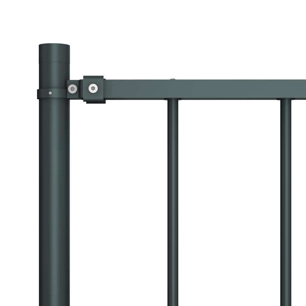 Zaunelement mit Pfosten Pulverbeschichteter Stahl 1,81x0,75 m Anthrazit