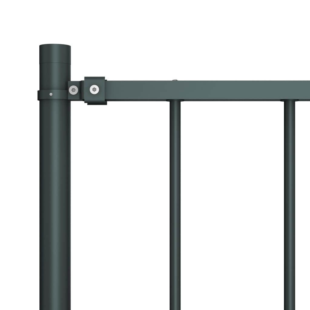 Zaunelement mit Pfosten Pulverbeschichteter Stahl 1,81x1 m Anthrazit