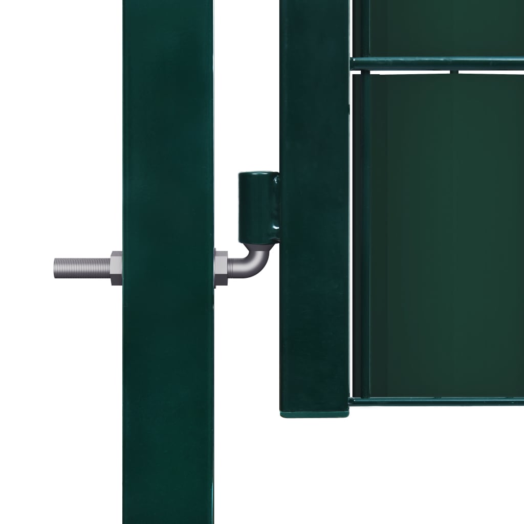 Hegnslåg PVC og Stål 100x81 cm Grøn