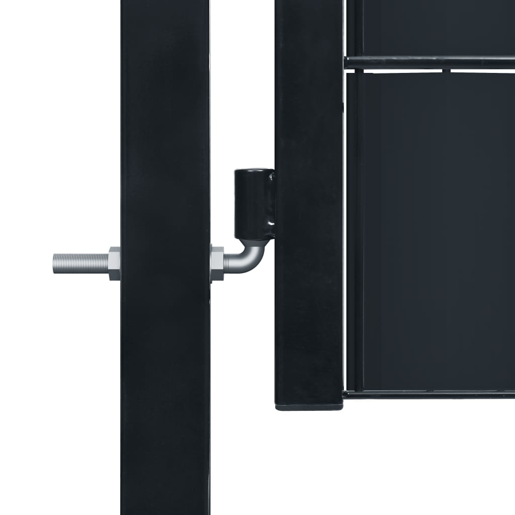 Hegnslåg PVC og Stål 100x164 cm Antracit