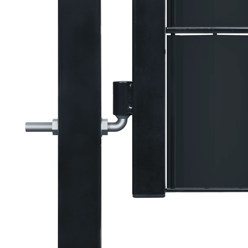 Hegnslåg PVC og Stål 100x204 cm Antracit
