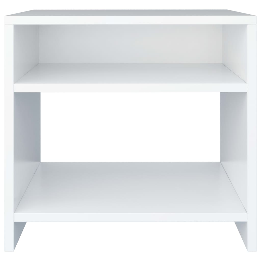 Sengeborde 2 stk Hvidt 40x30x40 cm træmateriale