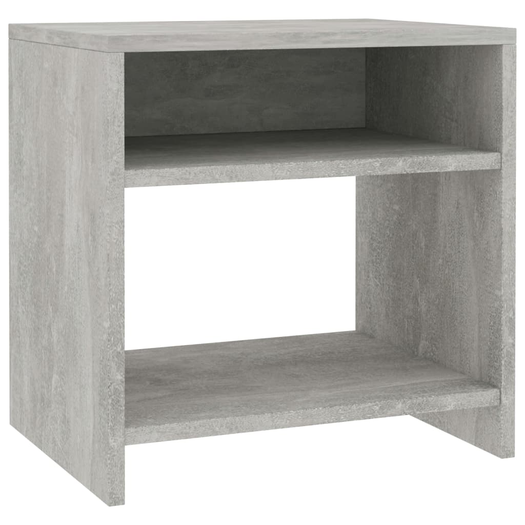 Sengebord betongrå 40x30x40 cm træmateriale