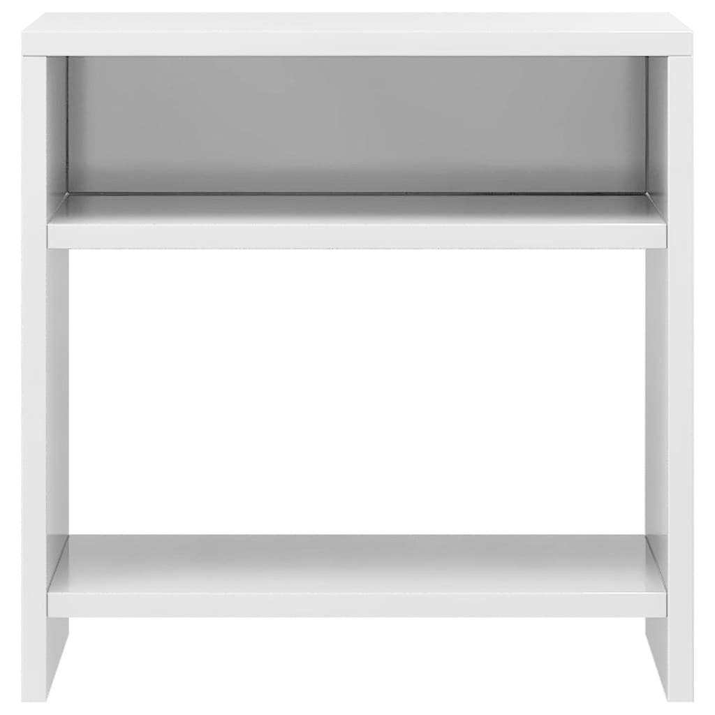 Sengeborde 2 stk Højglans hvid 40x30x40 cm træmateriale