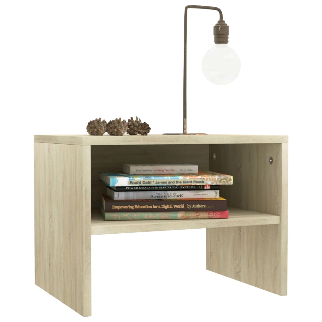 Sengeborde 2 stk Sonoma eg 40x30x30 cm træmateriale