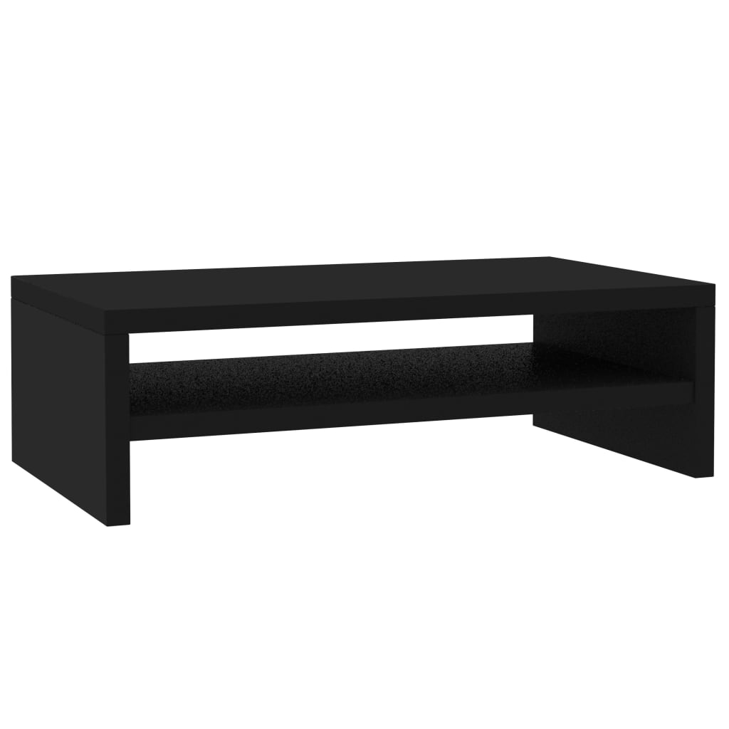 Monitorstativ Sort 42x24x13 cm Træmateriale