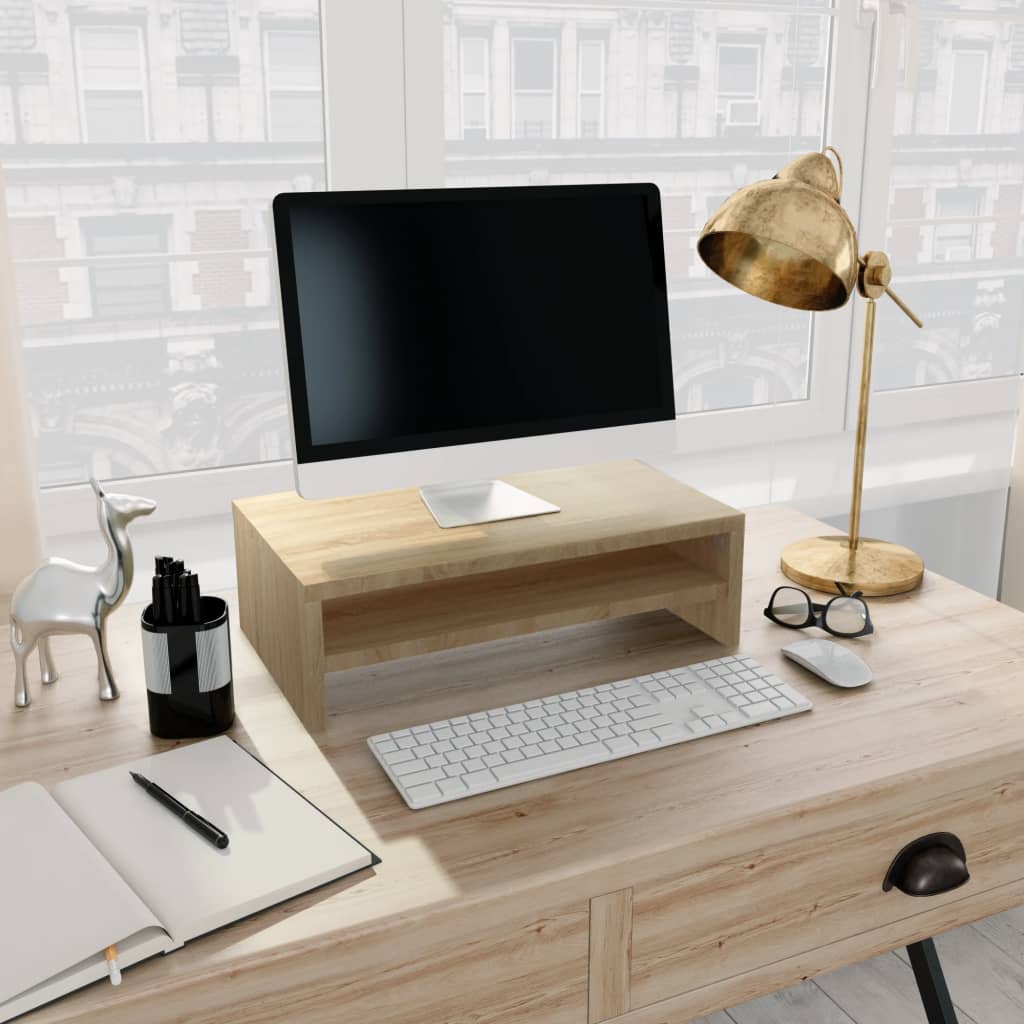 Monitorstativ Sonoma eg 42x24x13 cm træmateriale