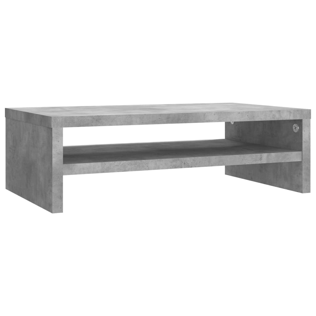 Monitorstativ Betongrå 42x24x13 cm Træmateriale
