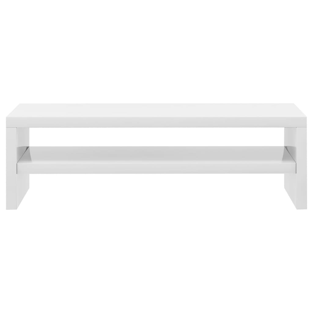 Monitorstativ højglans hvid 42x24x13 cm træmateriale