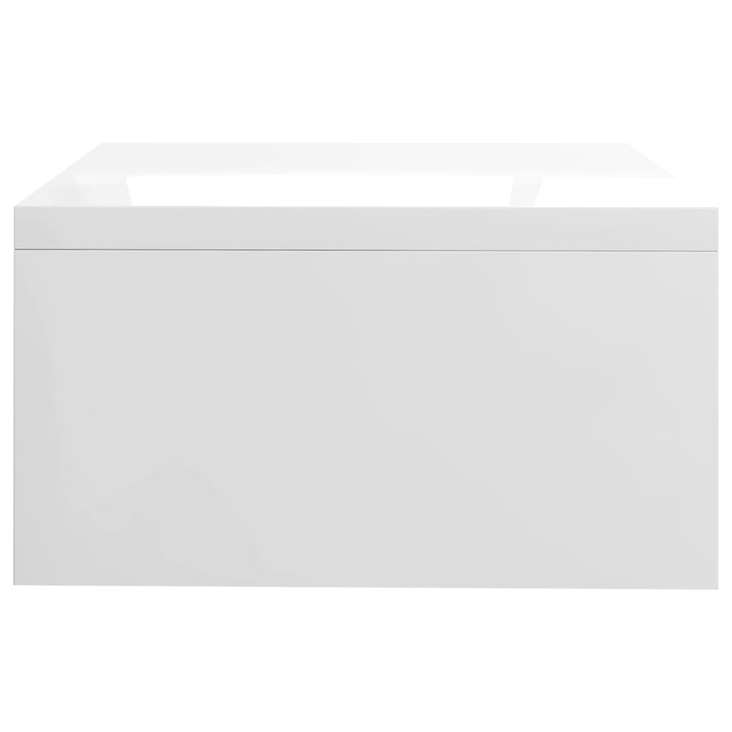 Monitorstativ højglans hvid 42x24x13 cm træmateriale