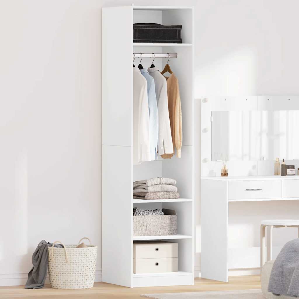 Kleiderschrank Weiß 50x50x200 cm Holzwerkstoff